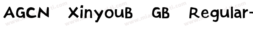 AGCN XinyouB GB Regular字体转换